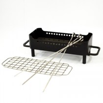 Мангал настольный для подачи стейков и шашлыка (черная сталь)