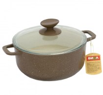 Кастрюля литая с керамическим покрытием и крышкой 