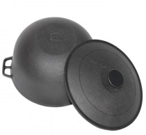 Казан туристический чугунный с дужкой и крышкой